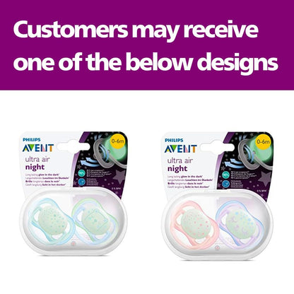 Philips Avent Ultra Air Night Time Boy Them Pacifier, 0-6m - Makkah Pharmacy