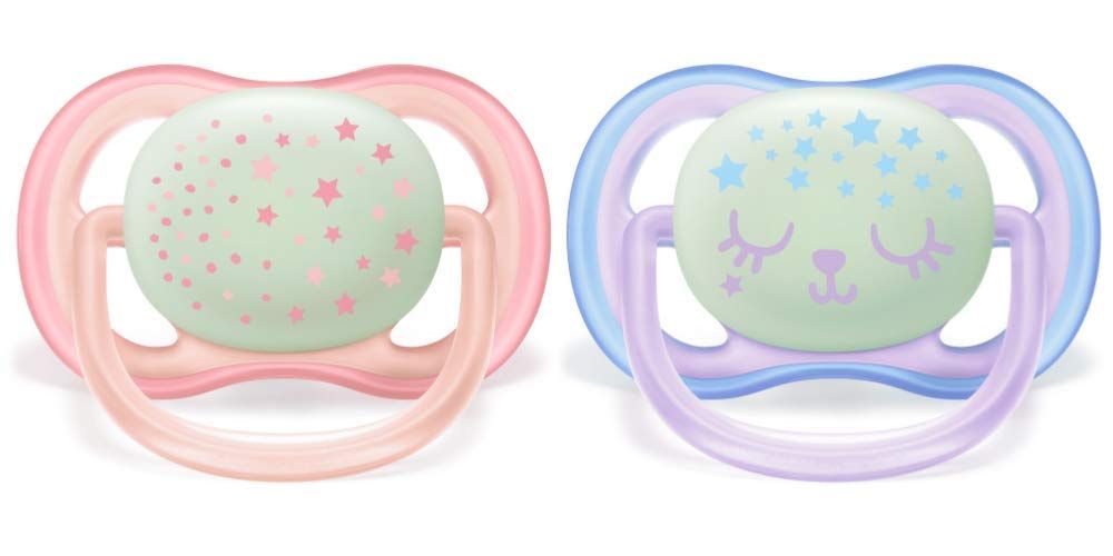 Philips Avent Ultra Air Night Time Girl Them Pacifier, 0-6m - Makkah Pharmacy