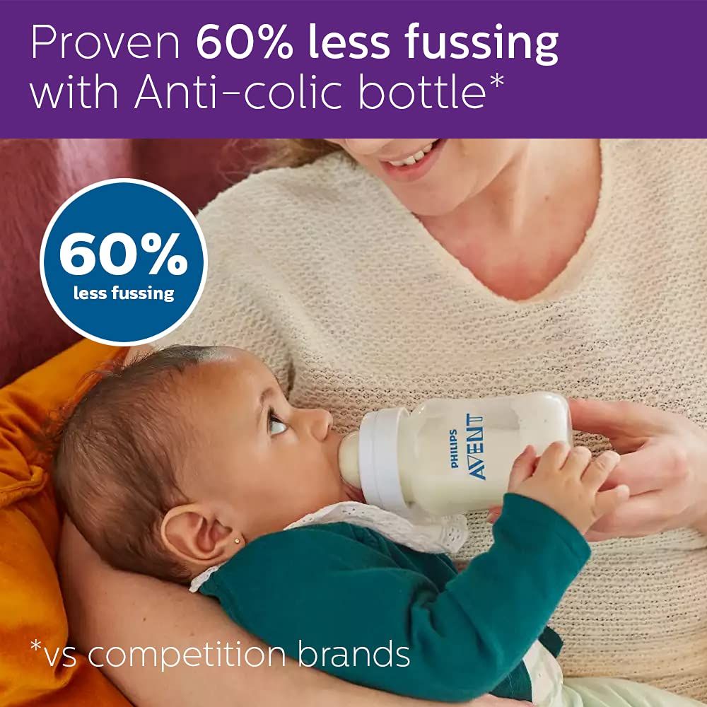 Philips Avent 260ml Anti-Colic Nursing Bottles (1+ Months), 2 Pieces - Makkah Pharmacy