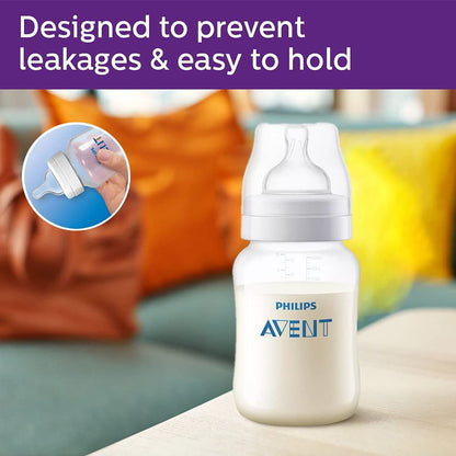 Philips Avent 260ml Anti-Colic Nursing Bottles (1+ Months), 2 Pieces - Makkah Pharmacy