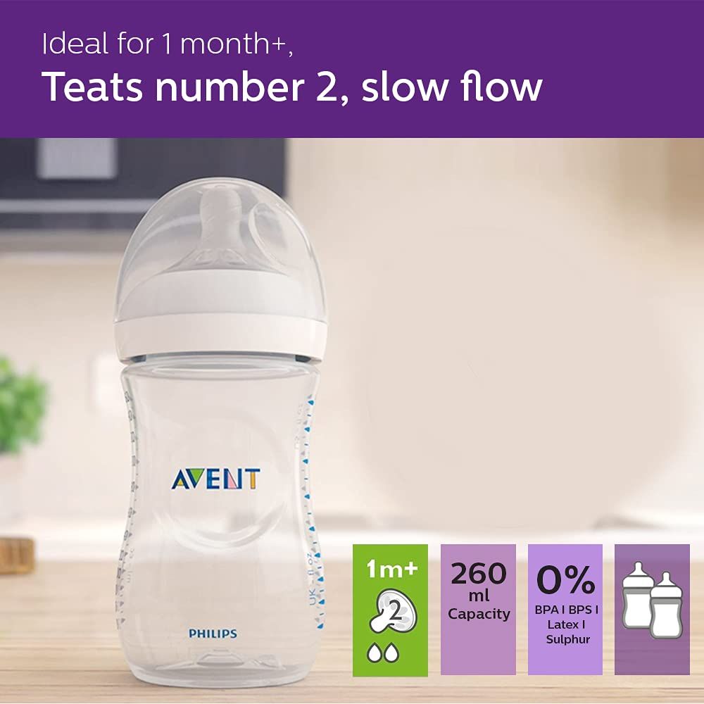 Philips Avent 260ml Anti-Colic Nursing Bottles (1+ Months), 2 Pieces - Makkah Pharmacy