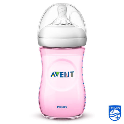 Philips Avent Natural Pink Bottle, 260ml 2pcs - Makkah Pharmacy
