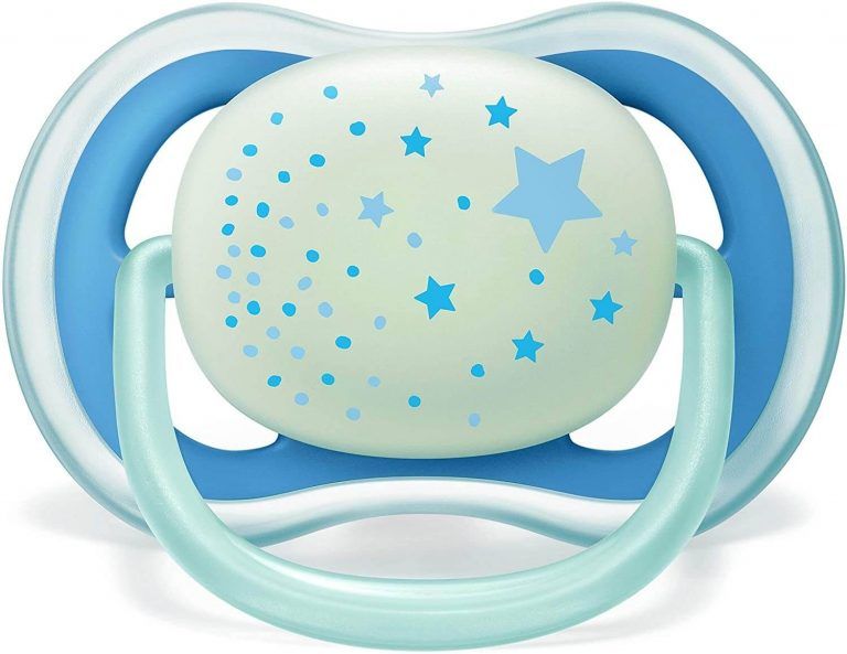Philips Avent Ultra Air Night Silicon Soother for Boy 6-18 Months, 2 Pieces - Makkah Pharmacy