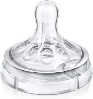Philips Avent Natural Slow Flow Teats (1+ Month), 2 Pieces - Makkah Pharmacy