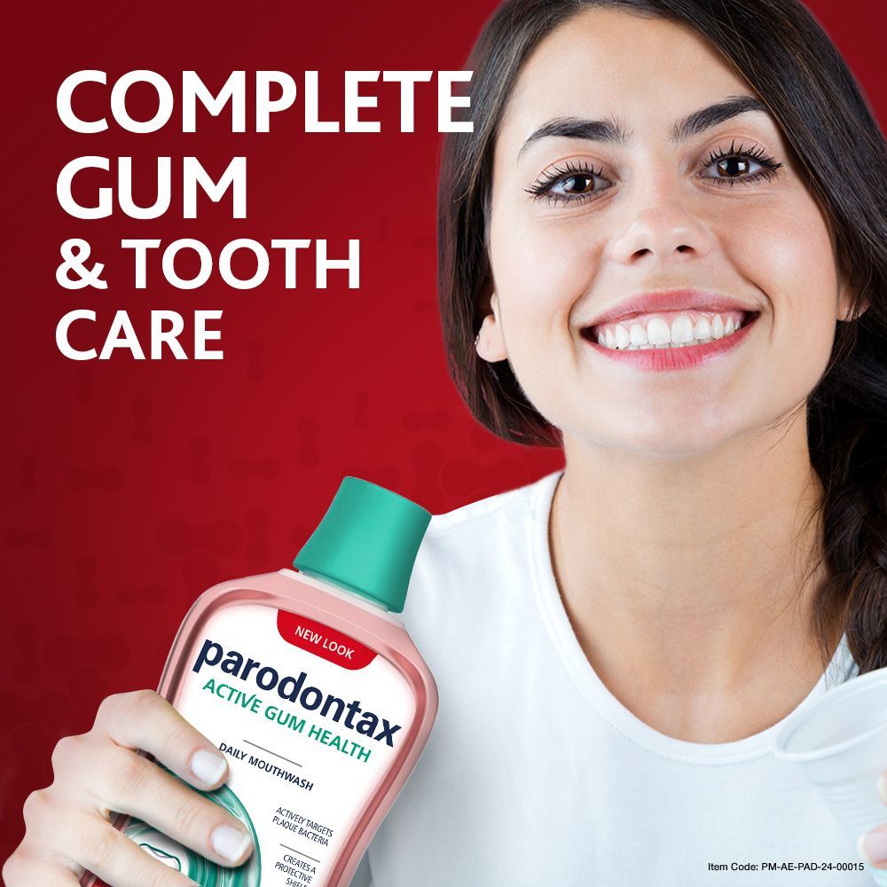 Parodontax Active Gum Health Daily Mouthwash Fresh Mint Flavor, 300ml - Makkah Pharmacy