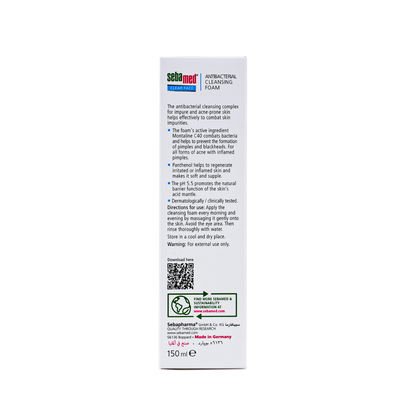 Sebamed Clear Face Antibacterial Clenasing Foam, 150ml - Makkah Pharmacy
