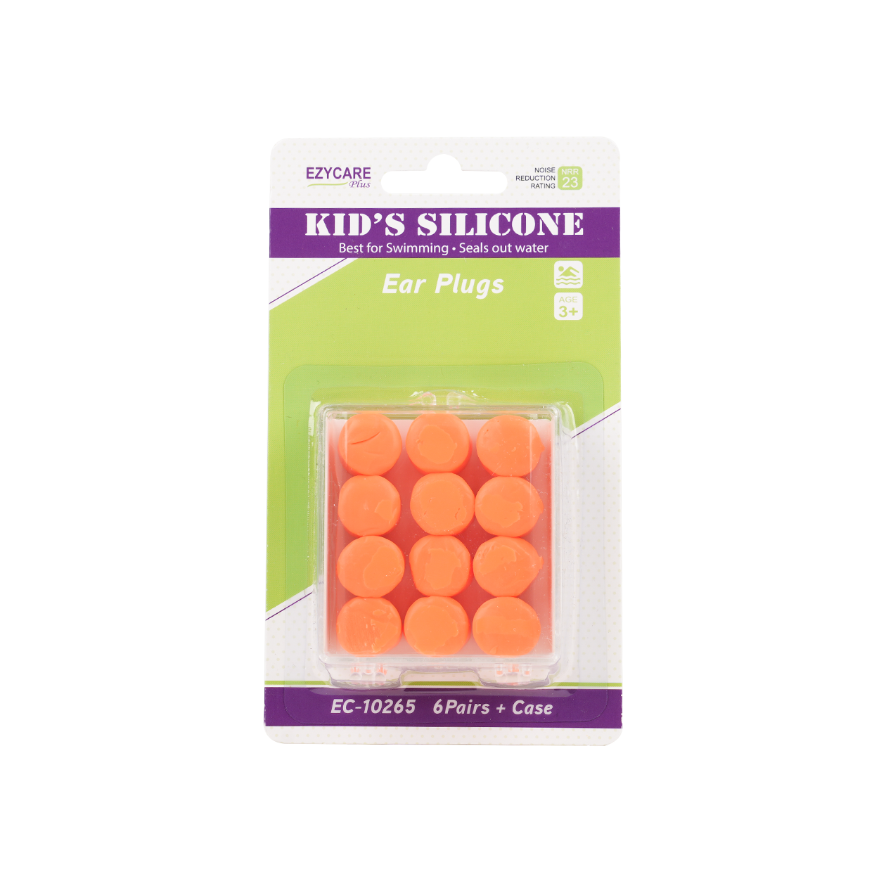 Ezycare Kids Silicone Ear Plugs Pairs 6 Pieces - Makkah Pharmacy
