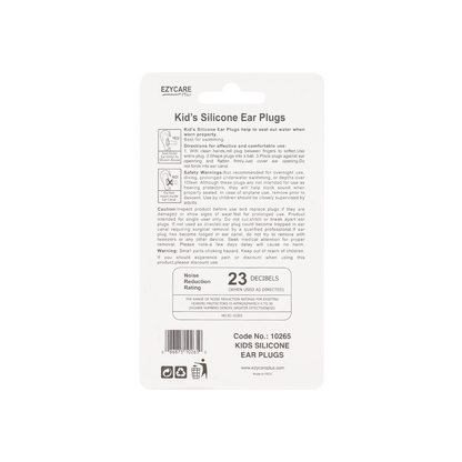 Ezycare Kids Silicone Ear Plugs Pairs 6 Pieces - Makkah Pharmacy