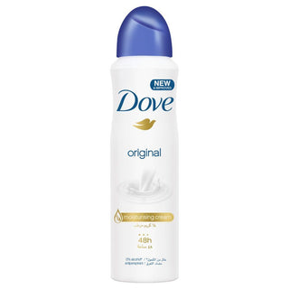 Dove Original 48H Antitranspirant & Antiperspirant Deodorant Spray with Moisturizing Cream for Women, 150ml - Makkah Pharmacy