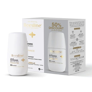Beesline White Roll-On Deodarant, 2x50ml - Makkah Pharmacy