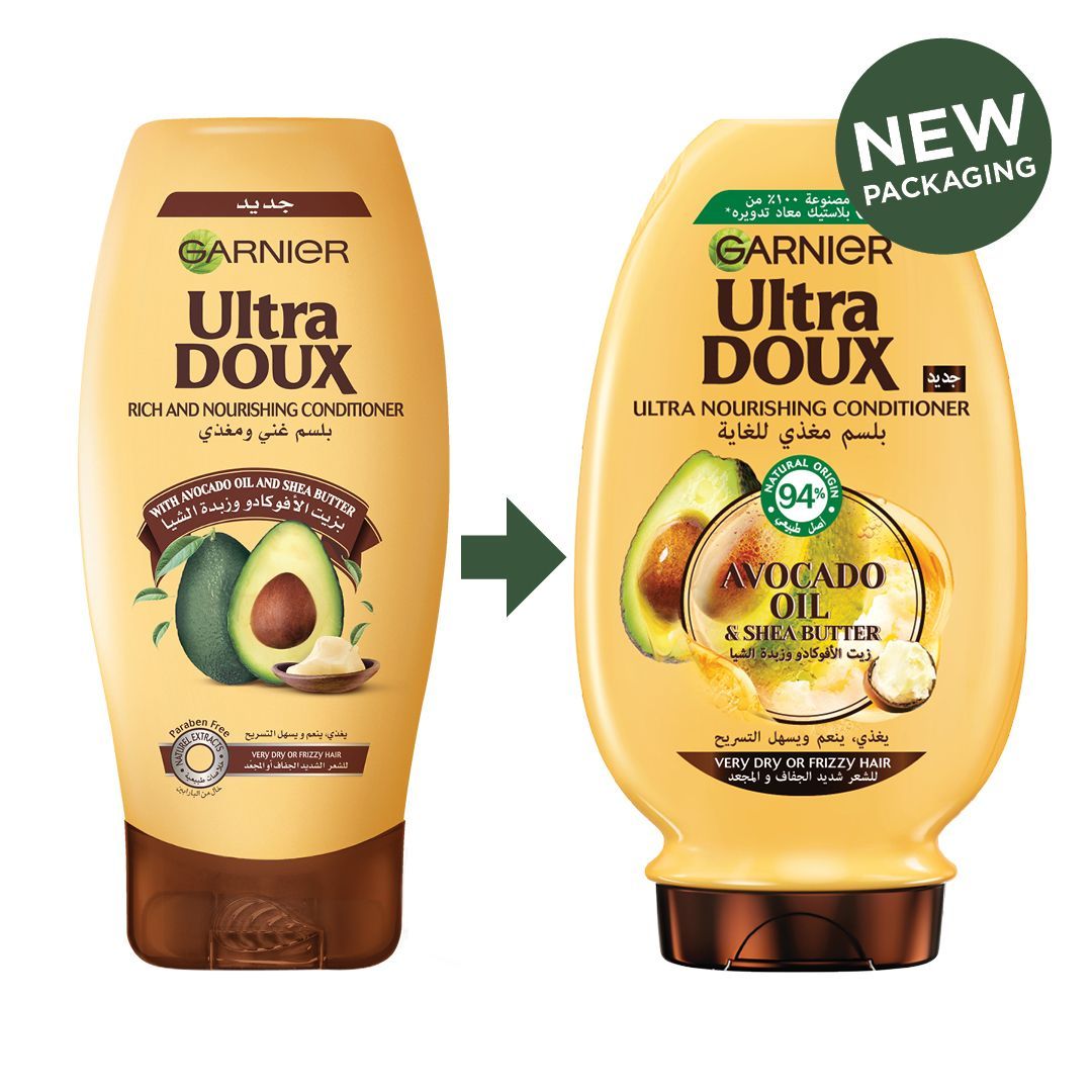 Garnier Ultra Doux Avocado Oil & Shea Butter Nourishing Conditioner, 400ml - Makkah Pharmacy