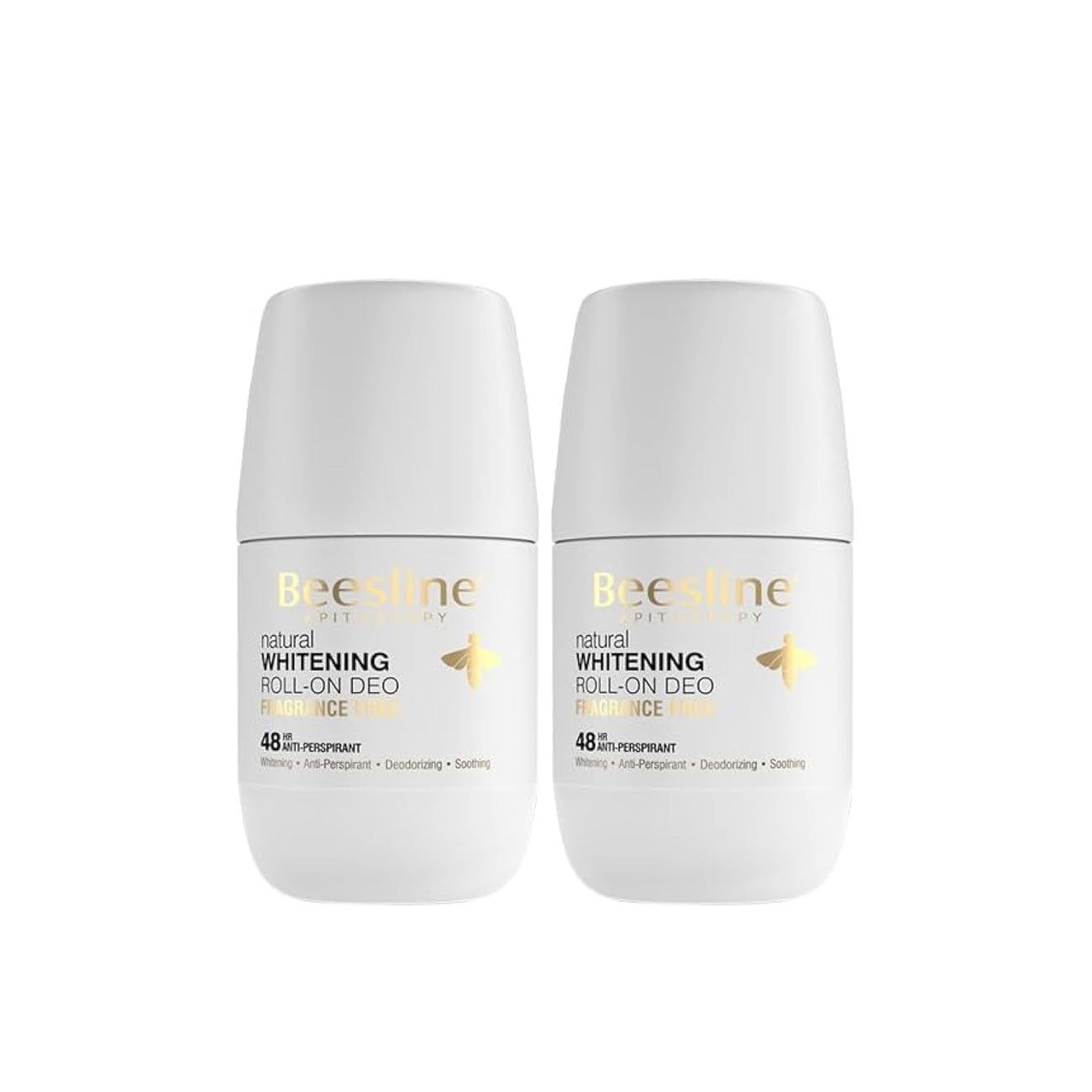 Beesline White Roll-On Deodarant, 2x50ml - Makkah Pharmacy
