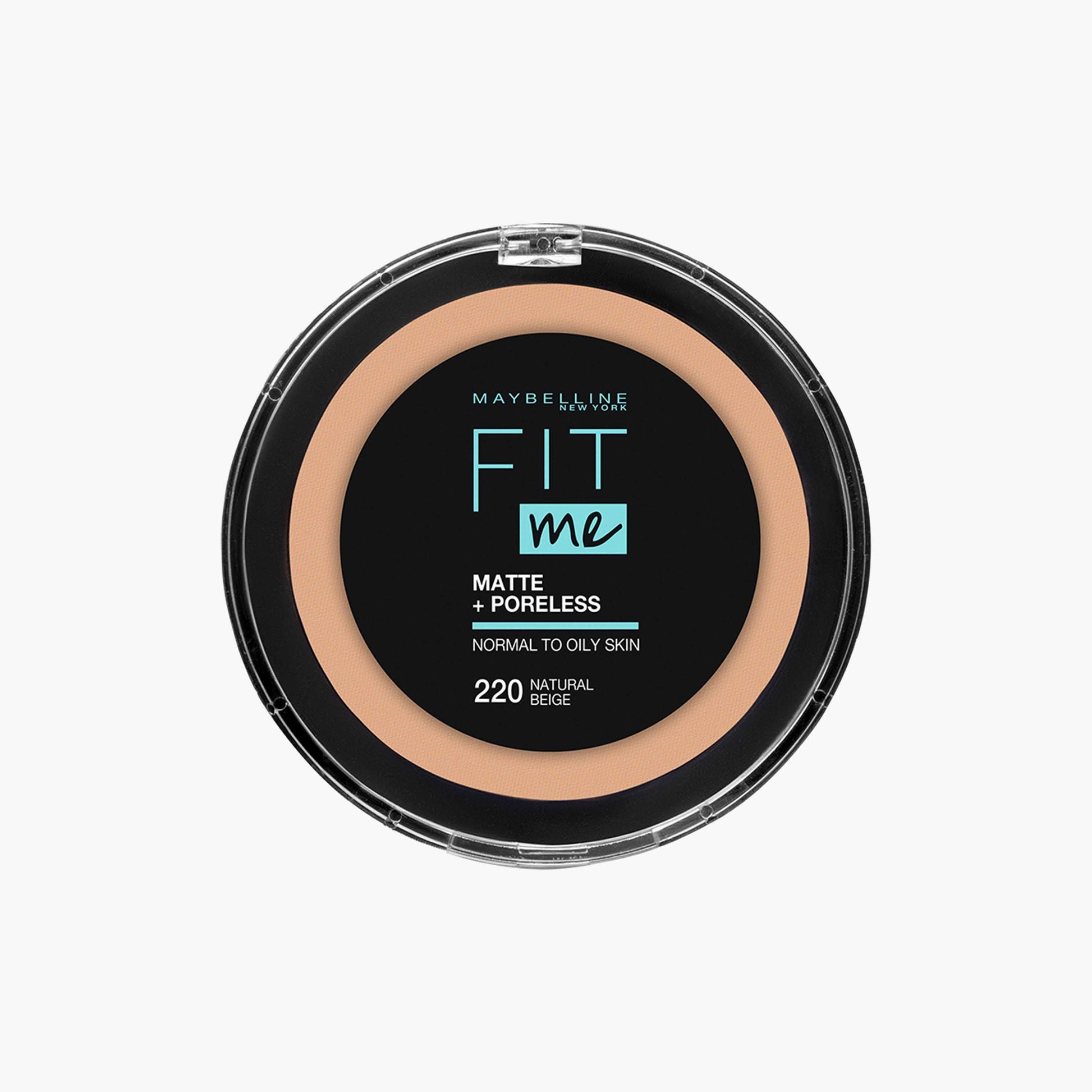 Maybelline Fit Me Matte + Poreless Compact Powder Normal & Oily Skin - 220 Natural Beige - Makkah Pharmacy