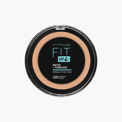 Maybelline Fit Me Matte + Poreless Compact Powder Normal & Oily Skin - 220 Natural Beige - Makkah Pharmacy