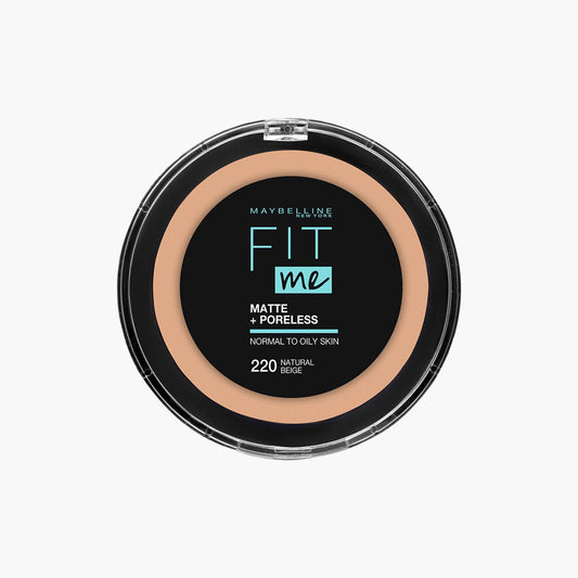 Maybelline Fit Me Matte + Poreless Compact Powder Normal & Oily Skin - 220 Natural Beige - Makkah Pharmacy
