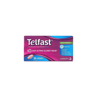 Telfast 180mg Fexofenadine Hydrochloride Tablets, 30 Tablets - Makkah Pharmacy
