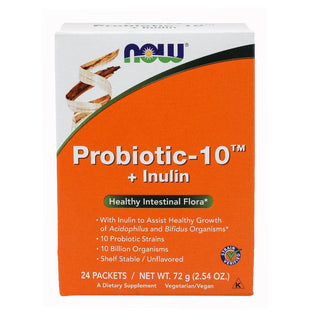 Now Probiotic-10 + Inulin Packets 24s - Makkah Pharmacy