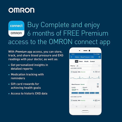 Omron Complete Automatic Upper Arm Blood Pressure & ECG Monitor - HEM-7530T, 1 Pack - Makkah Pharmacy