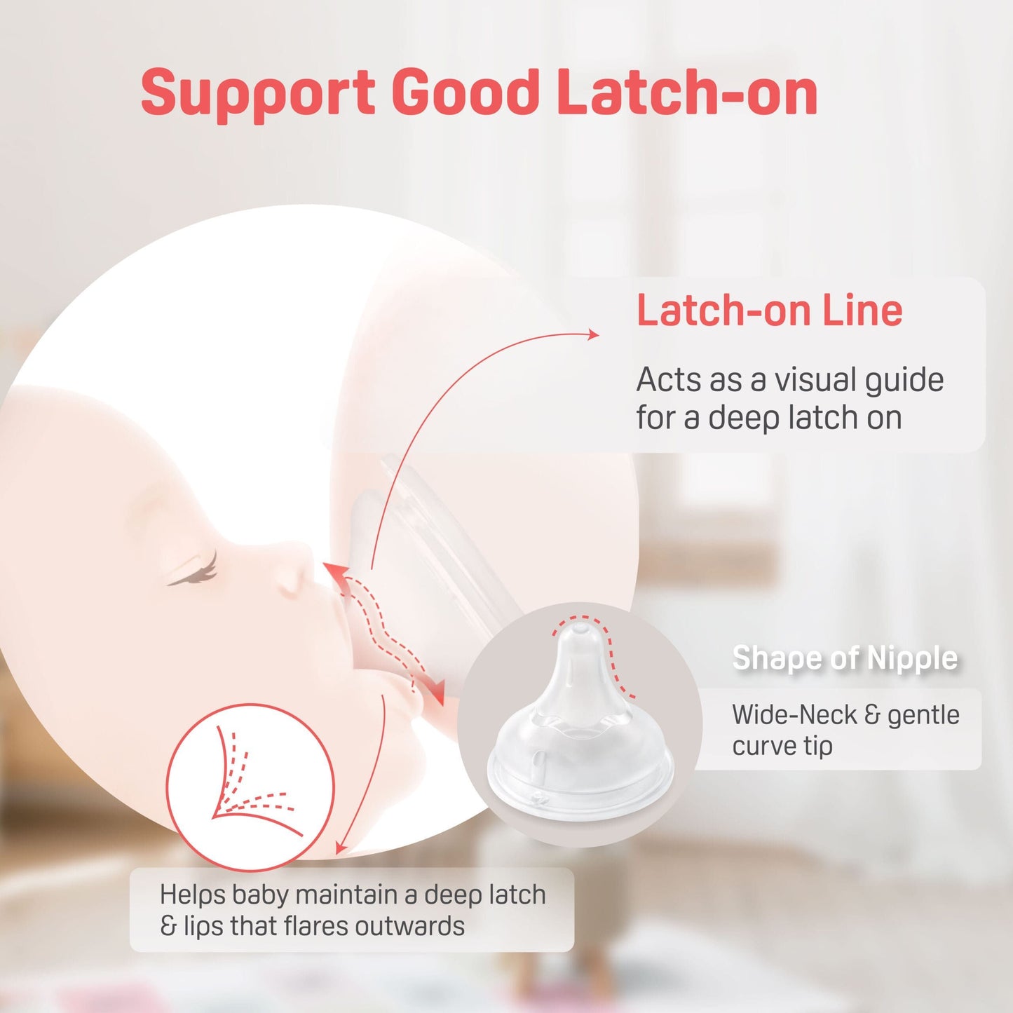 Pigeon SofTouch White 240ml Anti-Colic Medium Flow Glass Nursing Bottle (3+ Months), 1 Piece - Makkah Pharmacy
