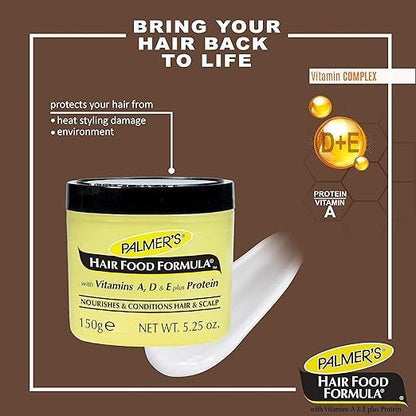 Palmers Hair Food Formula With Vitamins .A, D & E 250 g - Makkah Pharmacy