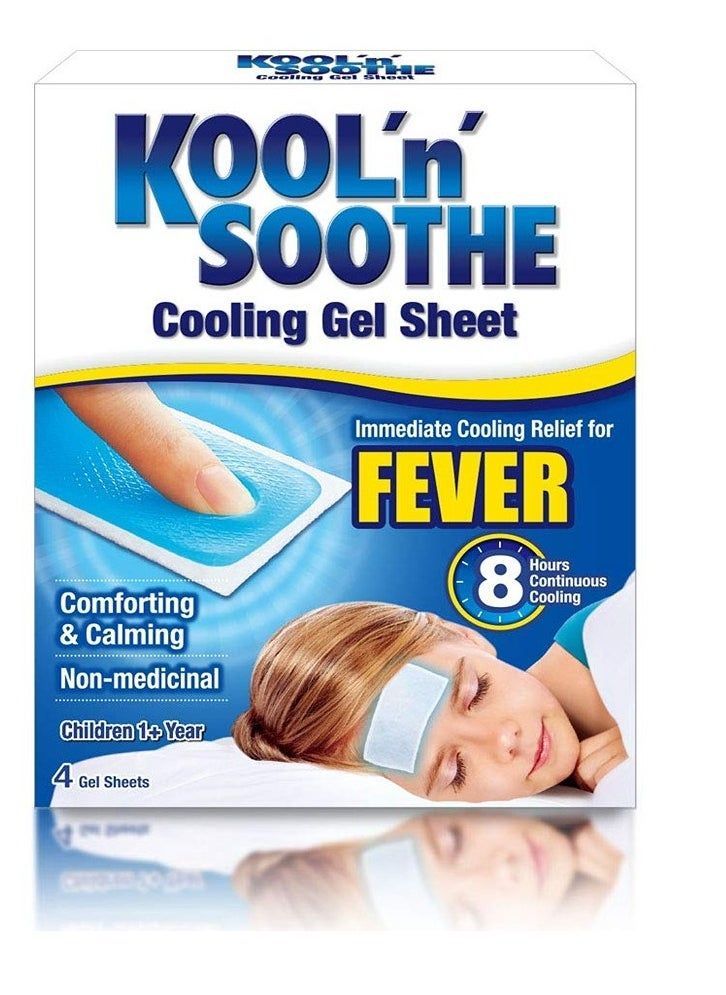 Kool 'n' Soothe Fever Relief Cooling Gel Sheets for Children, 4 Pieces - Makkah Pharmacy