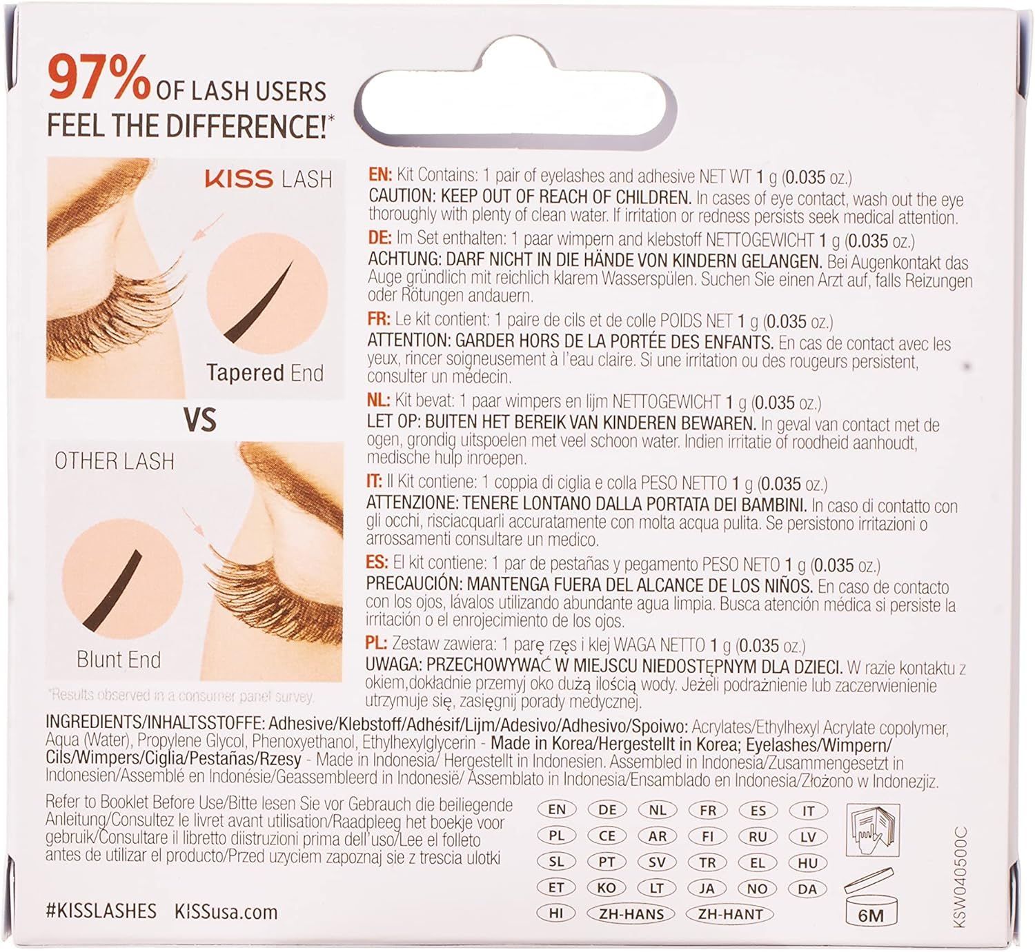 Kiss So Wispy Tapered Lashes with Aloe Adhesive 03, 1 Pack - Makkah Pharmacy