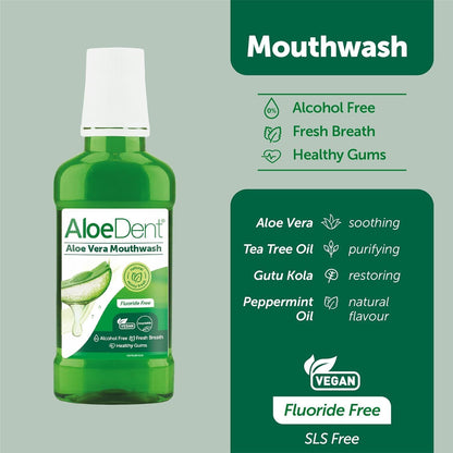 Optima Aloedent Triple Action Aloe Vera Mouthwash 250 ML - Makkah Pharmacy