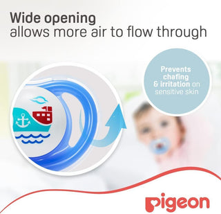 Pigeon Mini Light Large Blue & Green Pacifiers (12+ Months), 2 Pieces - Makkah Pharmacy