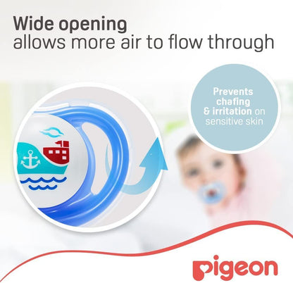 Pigeon Mini Light Large Blue & Green Pacifiers (12+ Months), 2 Pieces - Makkah Pharmacy