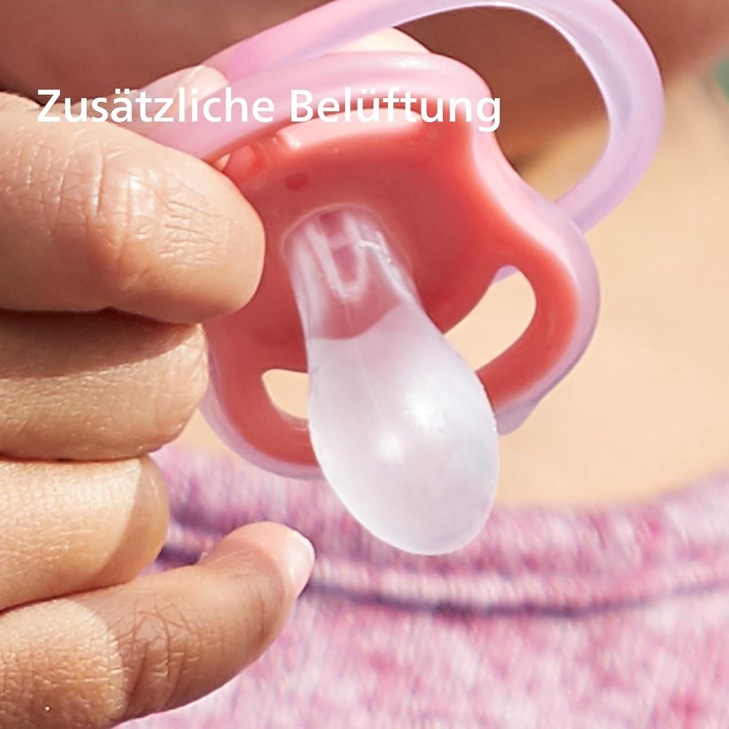 Philips Avent Ultra Soft Pink Orthodontic Pacifiers with Case (6-18 Months), 2 Pieces - Makkah Pharmacy