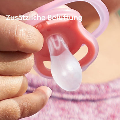 Philips Avent Ultra Soft Pink Orthodontic Pacifiers with Case (6-18 Months), 2 Pieces - Makkah Pharmacy