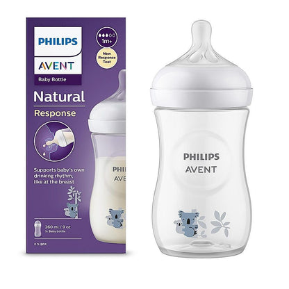 Philips Avent 3.0 Natural Koala Design Feeding Bottle 1+ Month, 260ml - Makkah Pharmacy
