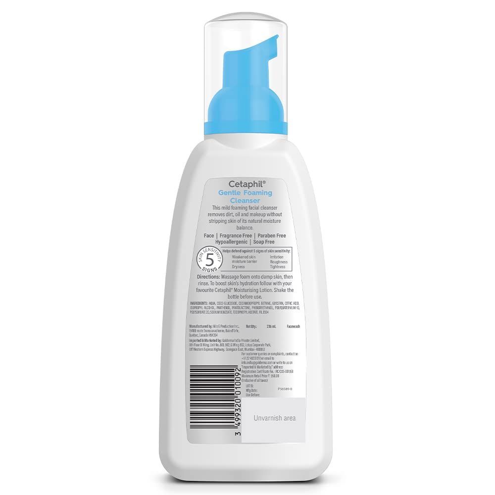 Cetaphil Gentle Skin Foaming Cleancer 236 ml - Makkah Pharmacy