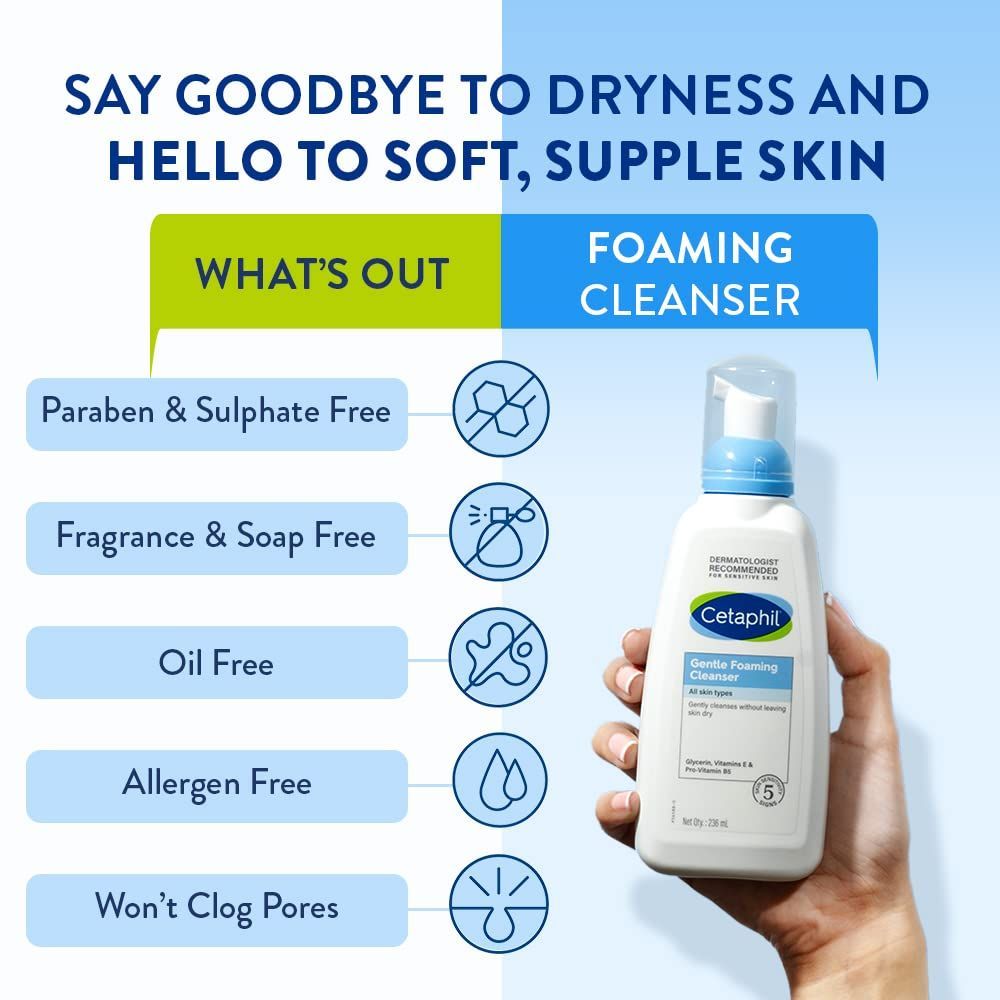 Cetaphil Gentle Skin Foaming Cleancer 236 ml - Makkah Pharmacy