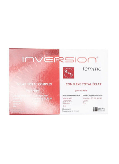 Inversion Femme Eclat Total Complex Day & Night Food Supplement for Skin, Nails & Hair, 90 Capsules - Makkah Pharmacy