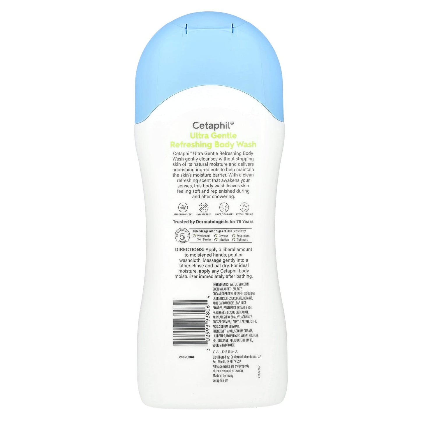 Cetaphil Ultra Gentle Refreshing Scent Body Wash 500 ML - Makkah Pharmacy