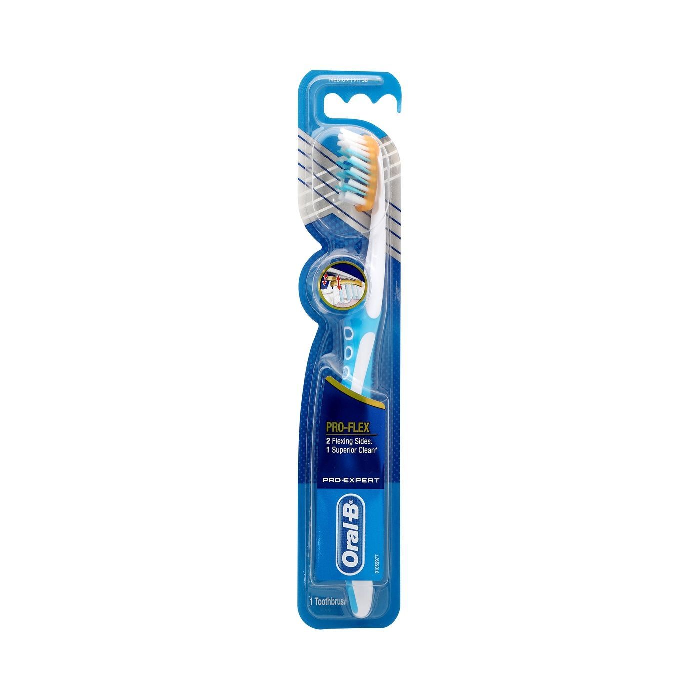 Oral-B Pro Flex White & Blue Medium Toothbrush, 1 Piece