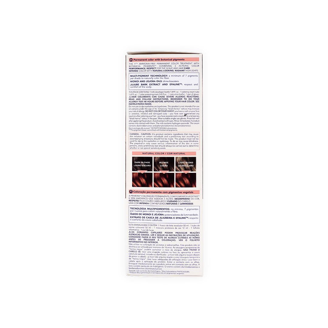 Phyto Paris Permanent Hair Color with Botanical Pigments Golden Copper Blonde 7.43, 1 Pack - Makkah Pharmacy