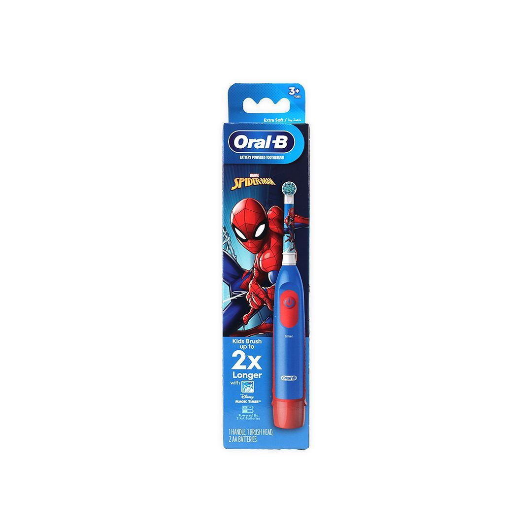 Oral-B Spider-Man Battery Powered Extra Soft Toothbrush (3+ Years), 1 Pack - Makkah Pharmacy