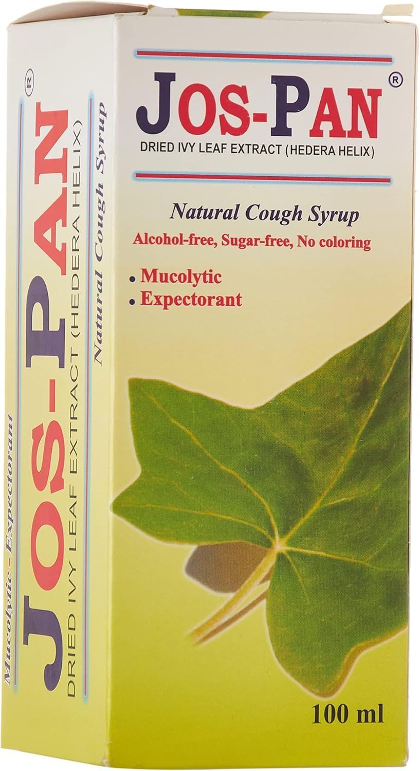 Jos-Pan Natural Cough Syrup with Dried Ivy Leaf Extract, 100ml - Makkah Pharmacy