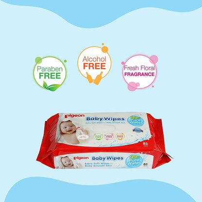 Pigeon Baby Wipes, 82 wipes - Makkah Pharmacy