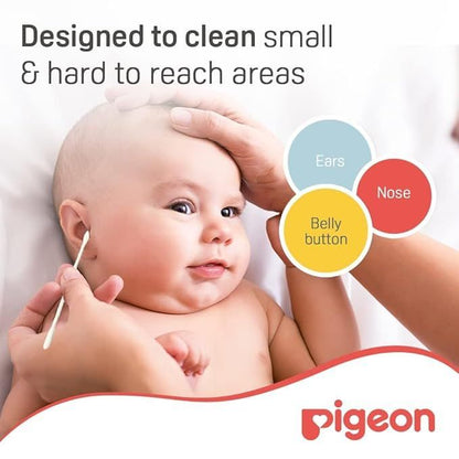 Pigeon Baby Cotton Swabs (0+ Months), 100 Pieces