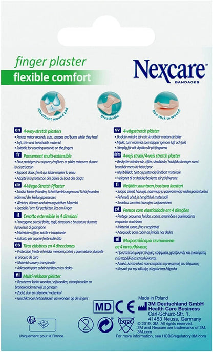 Nexcare Finger Plasters (44.5x51mm), 10 Pieces - Makkah Pharmacy