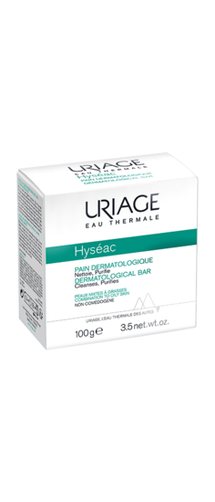 Uriage Hyseac Hypoallergenic Cleansing & Purifying Dermatological Soap Bar for Combination & Oily Skin - soap free, non comedogenic 100 gr - Makkah Pharmacy