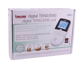 Beurer EM 49 Digital TENS & EMS Massage & Relaxation Stimulator for Muscle Training & Pain Relief, 1 Piece - Makkah Pharmacy