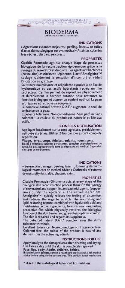 Bioderma Cicabio Hypoallergenic Insulating Soothing Ointment, 40ml - Makkah Pharmacy