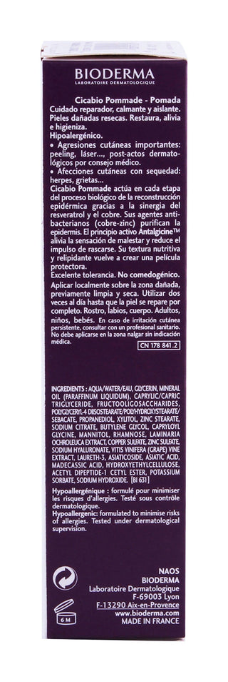 Bioderma Cicabio Hypoallergenic Insulating Soothing Ointment, 40ml - Makkah Pharmacy
