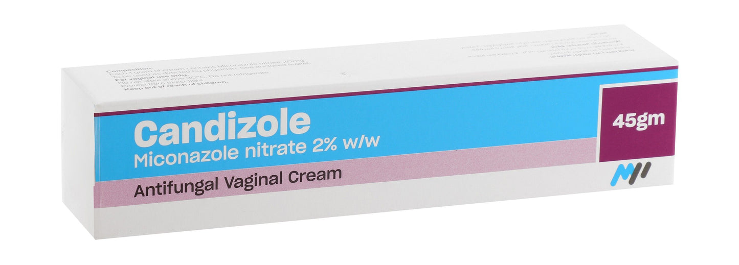 Candizole Anti-Fungal Vaginal Cream with 2% Miconazole Nitrate, 45g