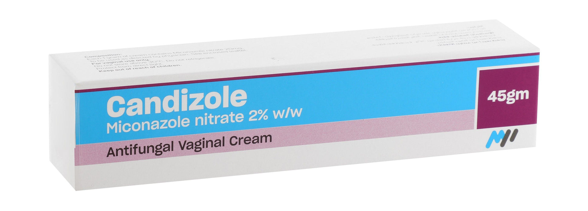 Candizole Anti-Fungal Vaginal Cream with 2% Miconazole Nitrate, 45g
