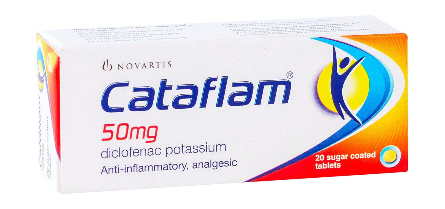 Cataflam 50mg Diclofenac Potassium Anti-Inflammatory & Analgesic, 20 Tablets